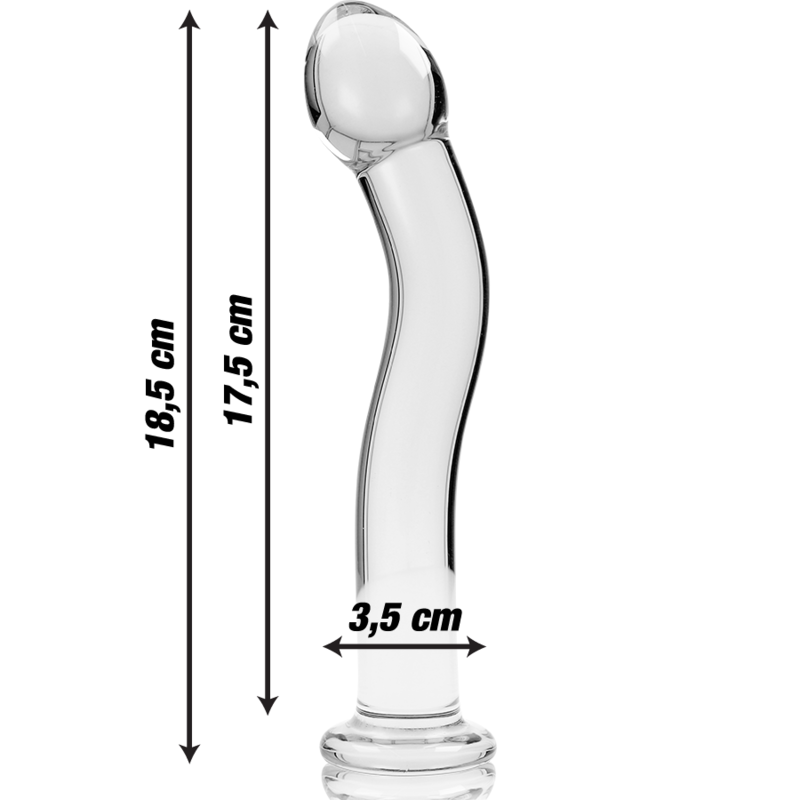 Nebula Model 18 üvegdildó, 18,5 cm – átlátszó – 3. kép