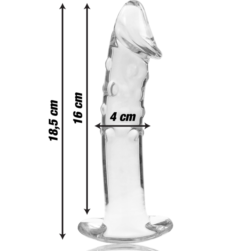 Nebula Model 19 üvegdildó, 18,5 cm – átlátszó – 3. kép