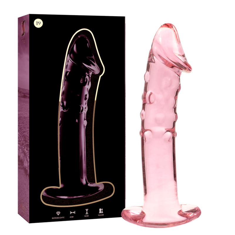 Nebula Model 19 üvegdildó, 18,5 cm – rózsaszín – 2. kép