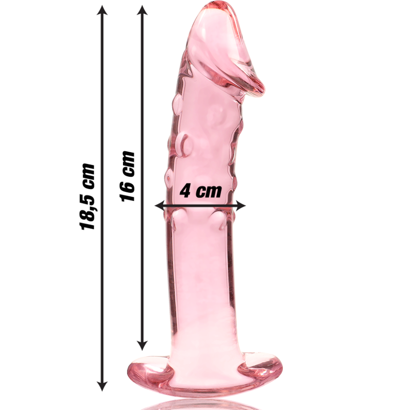 Nebula Model 19 üvegdildó, 18,5 cm – rózsaszín – 3. kép
