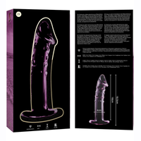 Nebula Model 19 üvegdildó, 18,5 cm – rózsaszín – 5. kép