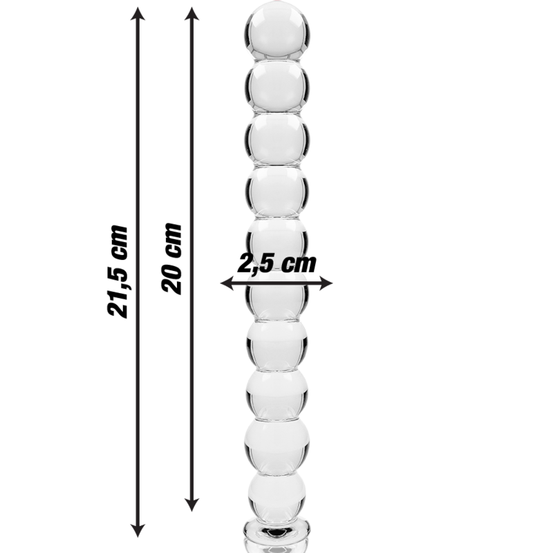 Nebula Model 22 üvegdildó, 21,5 cm – átlátszó – 3. kép