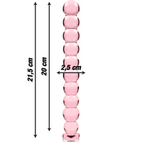 Nebula Model 22 üvegdildó, 21,5 cm – rózsaszín – 3. kép
