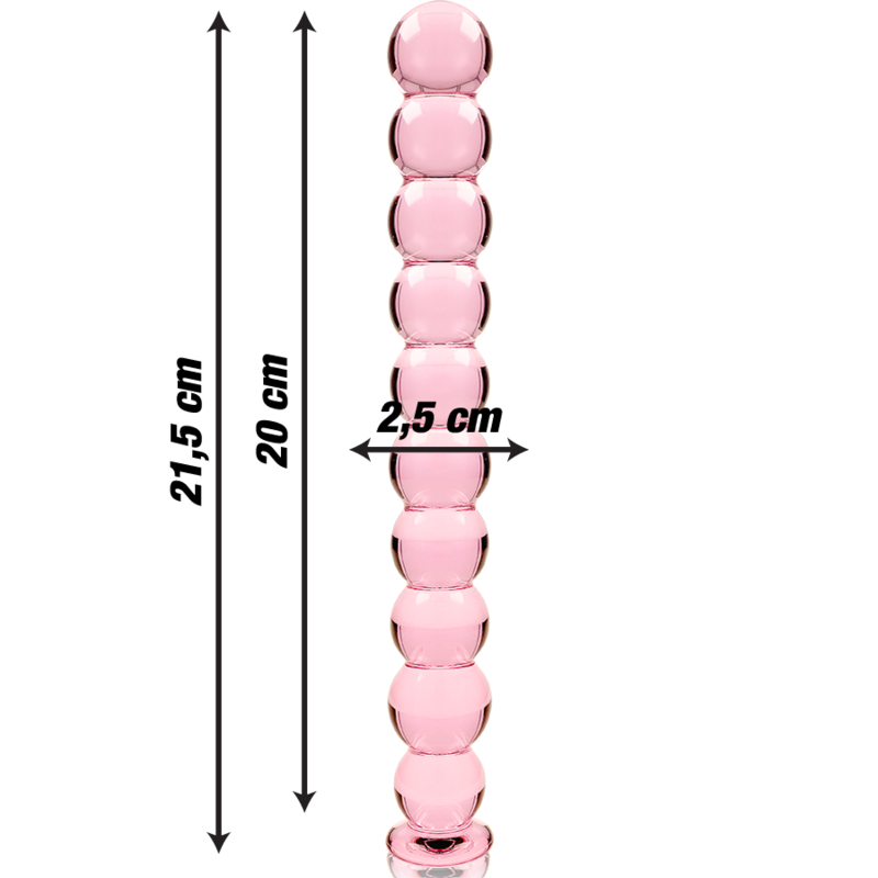 Nebula Model 22 üvegdildó, 21,5 cm – rózsaszín – 3. kép