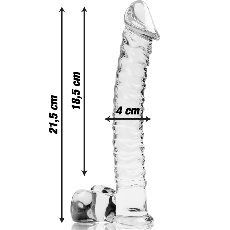 Nebula Model 23 üvegdildó, 21,5 cm – átlátszó – 3. kép