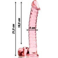 Nebula Model 23 üvegdildó, 21,5 cm – rózsaszín – 4. kép