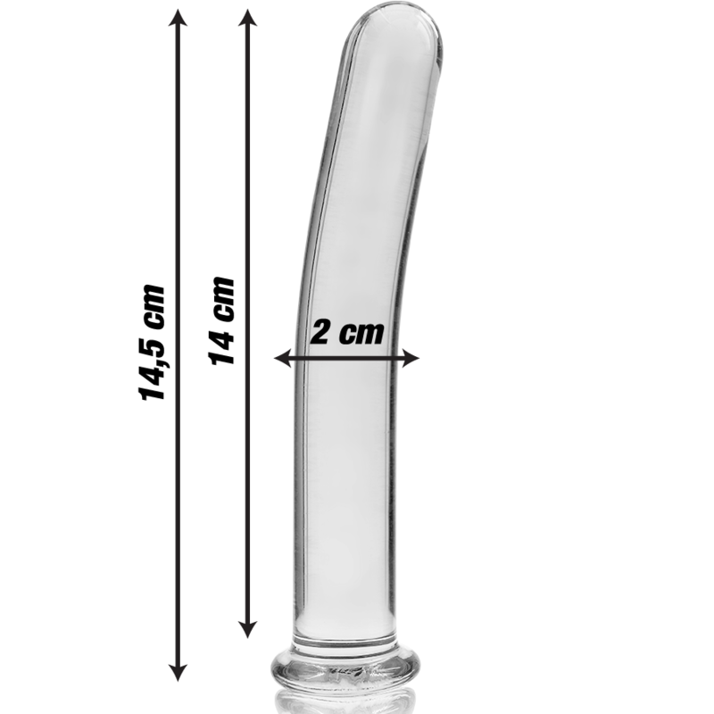 Nebula Model 8 üvegdildó, 14,5 cm – átlátszó – 3. kép