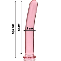 Nebula Model 8 üvegdildó, 14,5 cm – rózsaszín – 3. kép