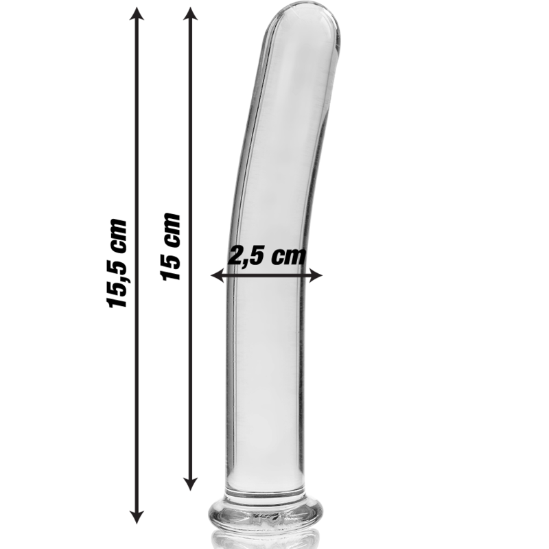 Nebula Model 9 üvegdildó, 15,5 cm – átlátszó – 3. kép