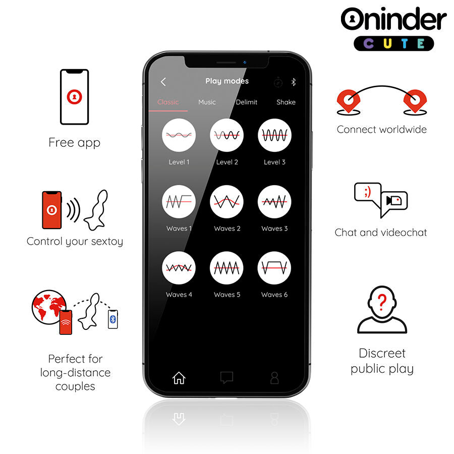 Oninder Love Butt applikációs vibrációs análdugó – 3. kép