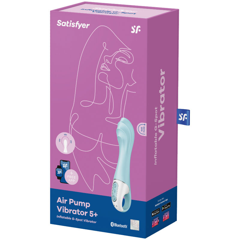 Satisfyer Air Pump Vibrator 5+ felfújátható vibrátor – kék – 4. kép