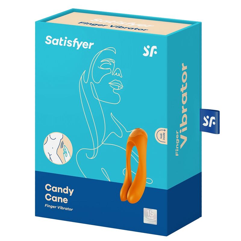 Satisfyer Candy Cane ujjvibrátor – narancs