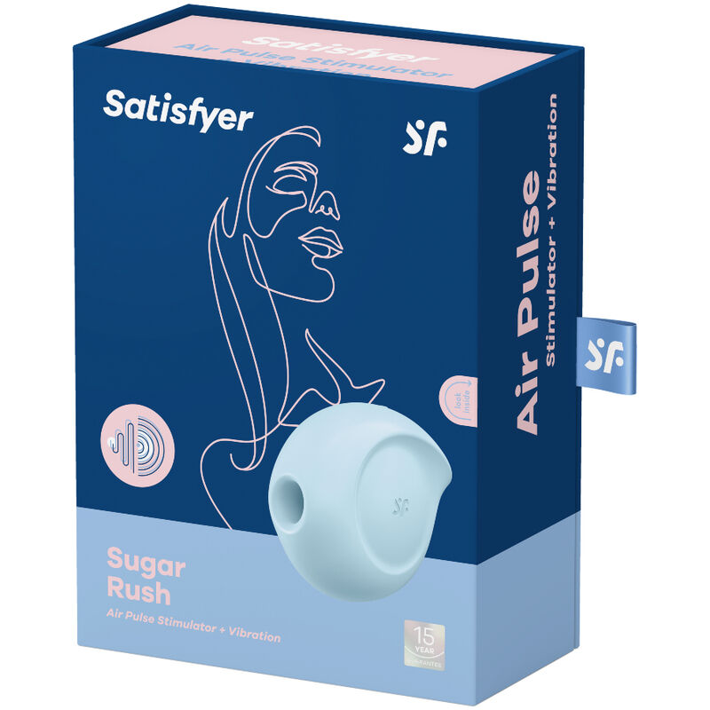 Satisfyer Sugar Rush léghullámos csiklóizgató – kék