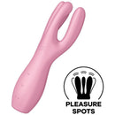 Satisfyer Threesome 3 háromkarú csiklóvibrátor, rózsaszín