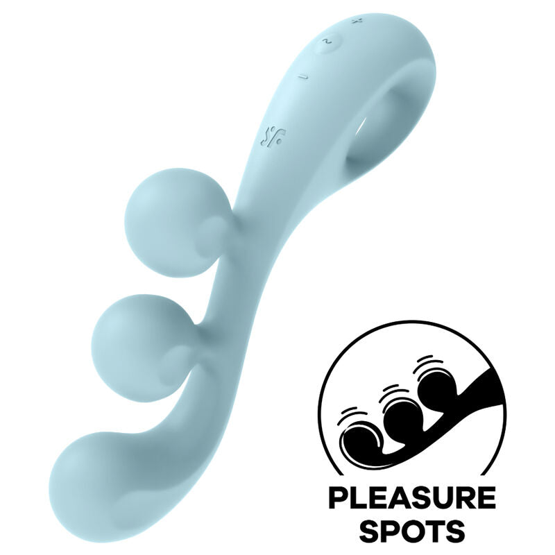 Satisfyer Tri Ball 2 háromfejű vibrátor – kék – 1. kép