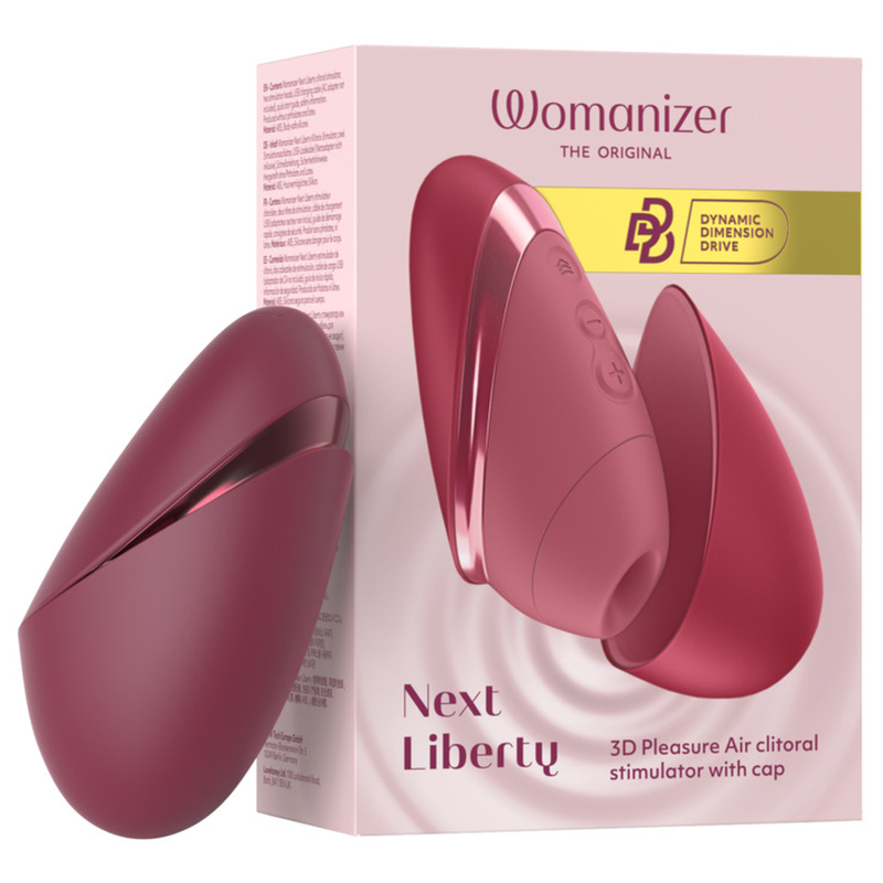 Womanizer Next Liberty léghullámos csiklóizgató – bordó – 2. kép
