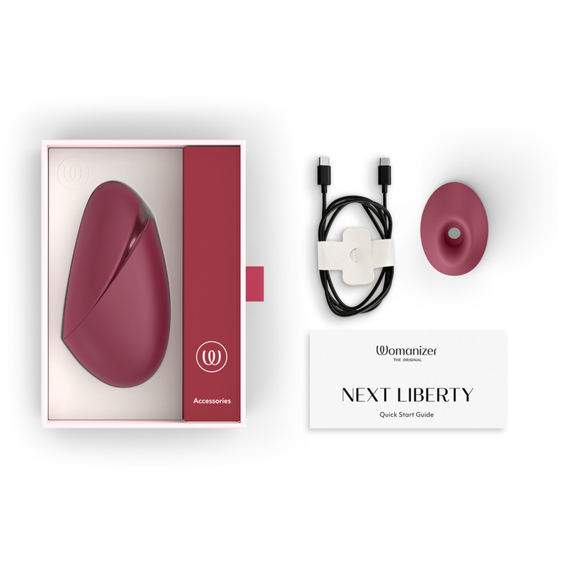Womanizer Next Liberty léghullámos csiklóizgató – bordó – 4. kép