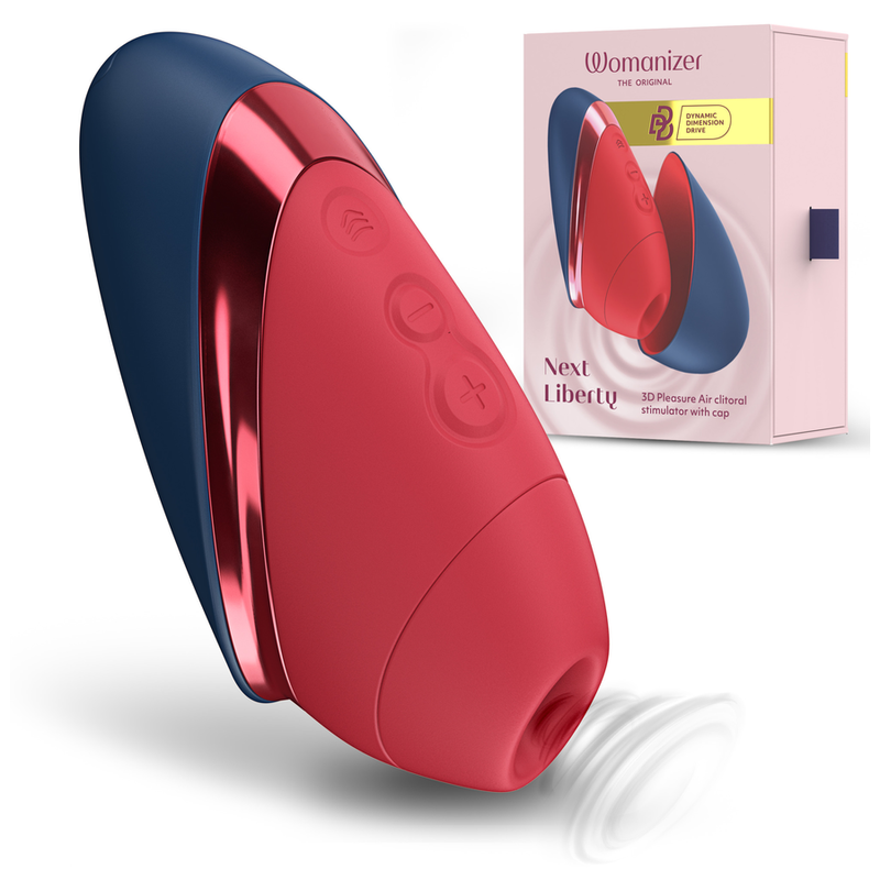 Womanizer Next Liberty léghullámos csiklóizgató – kék-piros – 3. kép