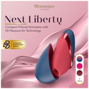 Womanizer Next Liberty léghullámos csiklóizgató – kék-piros – 4. kép